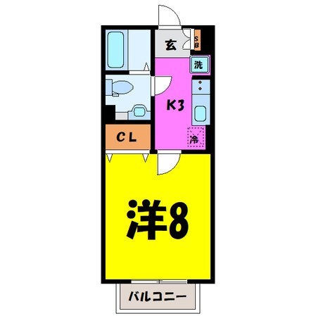 ナカイパレスB（高崎市上中居町）の物件間取画像